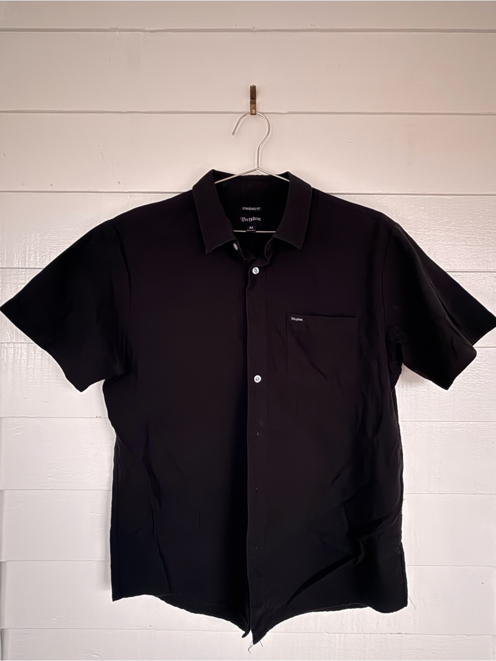 Brixton Black Short-Sleeve Button-Down Shirt